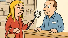 Vitsi: Blondi palautti viikon vanhan wc-harjan