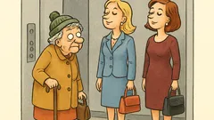 Vitsi: Mummo menee kauppakeskuksen hissiin