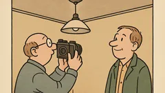 Vitsi: Lamppua kuvataan, mies sanoo ”valokuva”